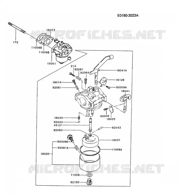 CARBURATEUR Kawasaki Petits Moteurs FG FG200D FG MOTORS  FG200D-CS50