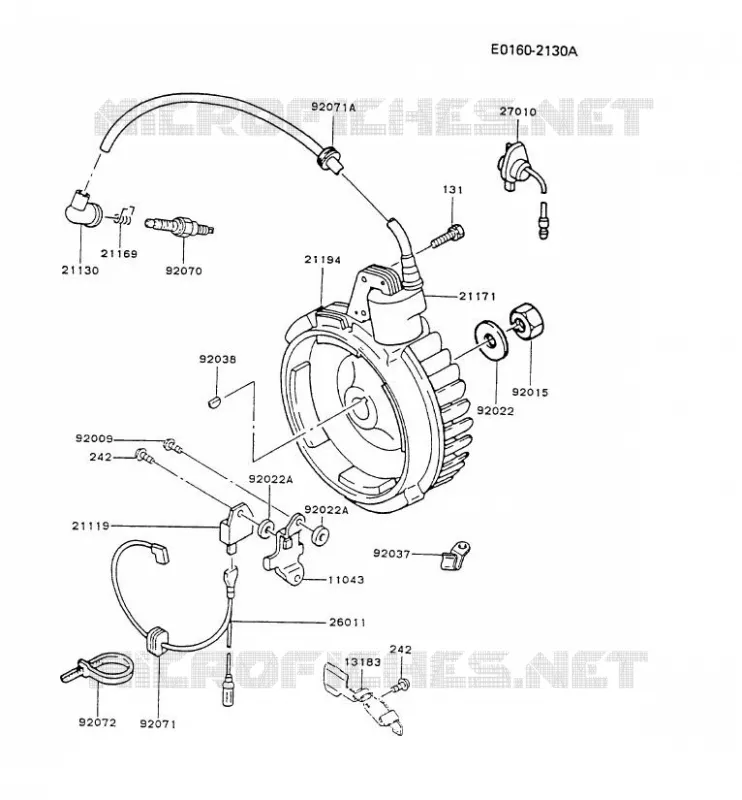&Eacute;QUIPEMENT ELECTRIQUE Kawasaki Petits Moteurs FG FG200D FG MOTORS  FG200D-CS54