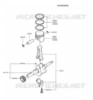 PISTON/VILEBREQUIN pour Kawasaki FG MOTORS
