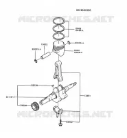 PISTON/VILEBREQUIN pour Kawasaki FG MOTORS