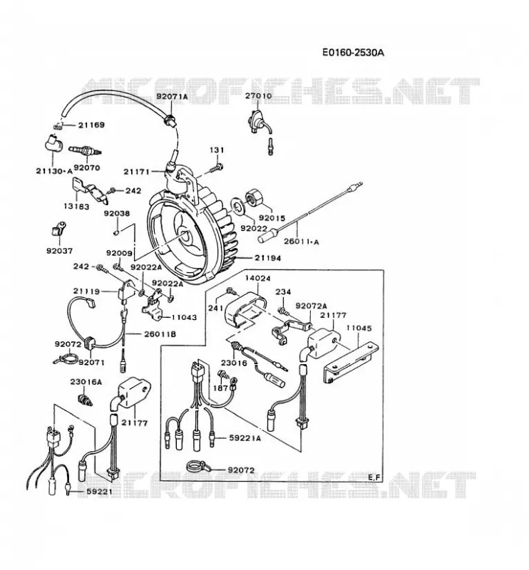 &Eacute;QUIPEMENT ELECTRIQUE Kawasaki Petits Moteurs FG FG200D FG MOTORS  FG200D-FV00