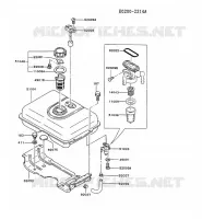 RESERVOIR CARBURANT/ROBINET pour Kawasaki FG MOTORS