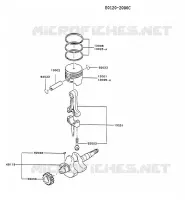 PISTON/VILEBREQUIN pour Kawasaki FG MOTORS
