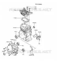 CULASSE/CARTER MOTEUR pour Kawasaki FG MOTORS