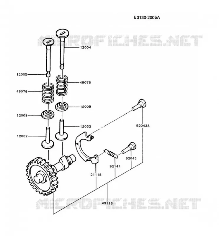 SOUPAPE/ARBRE A CAME Kawasaki Petits Moteurs FG FG200R FG MOTORS  FG200R-BS50