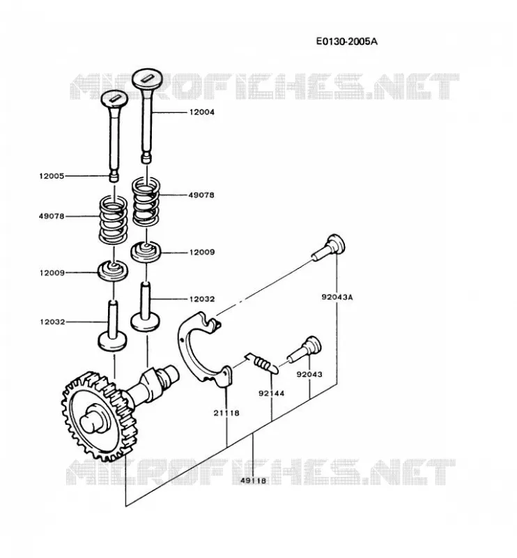 SOUPAPE/ARBRE A CAME Kawasaki Petits Moteurs FG FG200R FG MOTORS  FG200R-CS50
