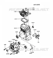 CULASSE/CARTER MOTEUR pour Kawasaki FG MOTORS