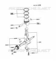 PISTON/VILEBREQUIN pour Kawasaki FG MOTORS