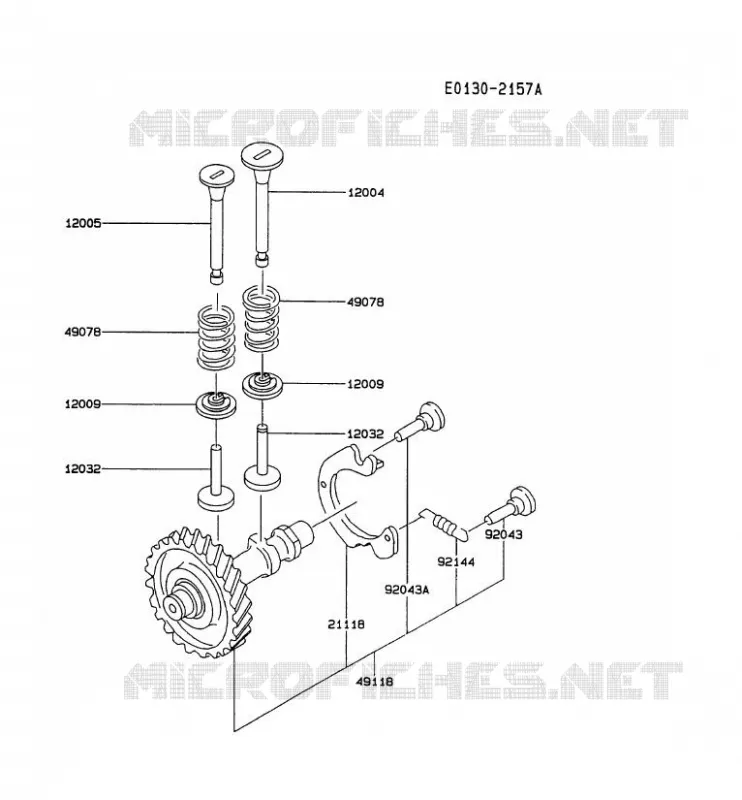 SOUPAPE/ARBRE A CAME Kawasaki Petits Moteurs FG FG201D FG MOTORS  FG201D-AT52