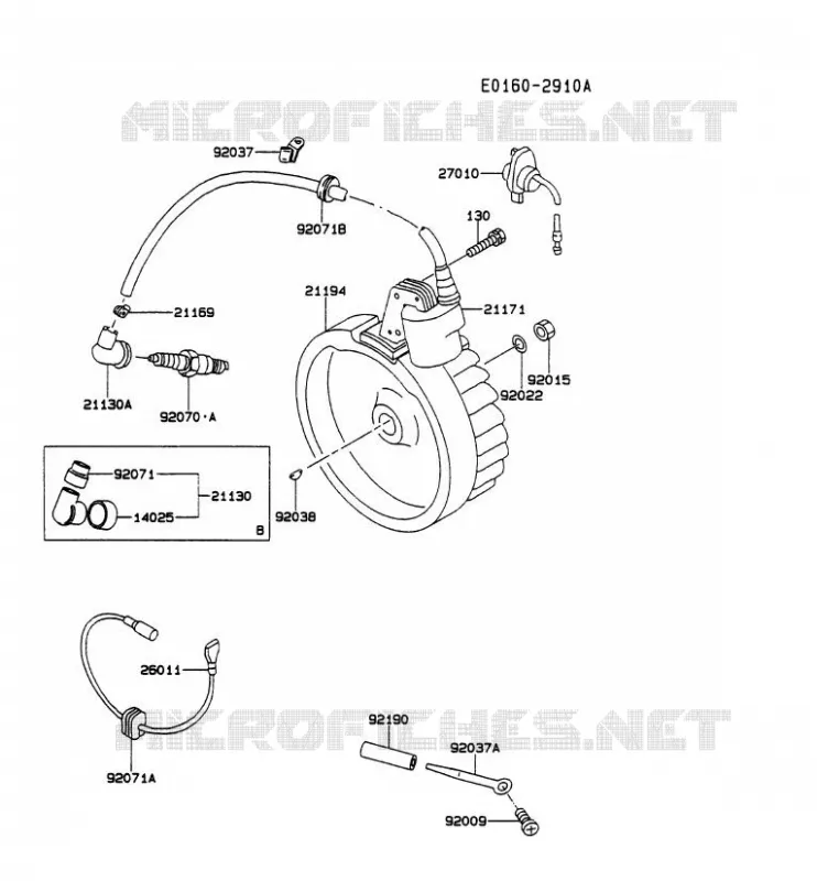 &Eacute;QUIPEMENT ELECTRIQUE Kawasaki Petits Moteurs FG FG201G FG MOTORS  FG201G-AT50