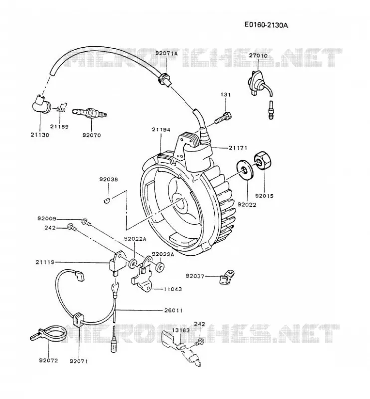 &Eacute;QUIPEMENT ELECTRIQUE Kawasaki Petits Moteurs FG FG230D FG MOTORS  FG230D-AT50