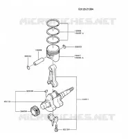 PISTON/VILEBREQUIN pour Kawasaki FG MOTORS
