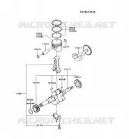 PISTON/VILEBREQUIN pour Kawasaki FG MOTORS