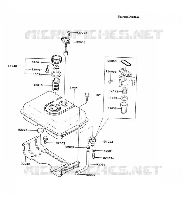 RESERVOIR CARBURANT/ROBINET Kawasaki Petits Moteurs FG FG300D FG MOTORS  FG300D-BS16