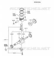 PISTON/VILEBREQUIN pour Kawasaki FG MOTORS