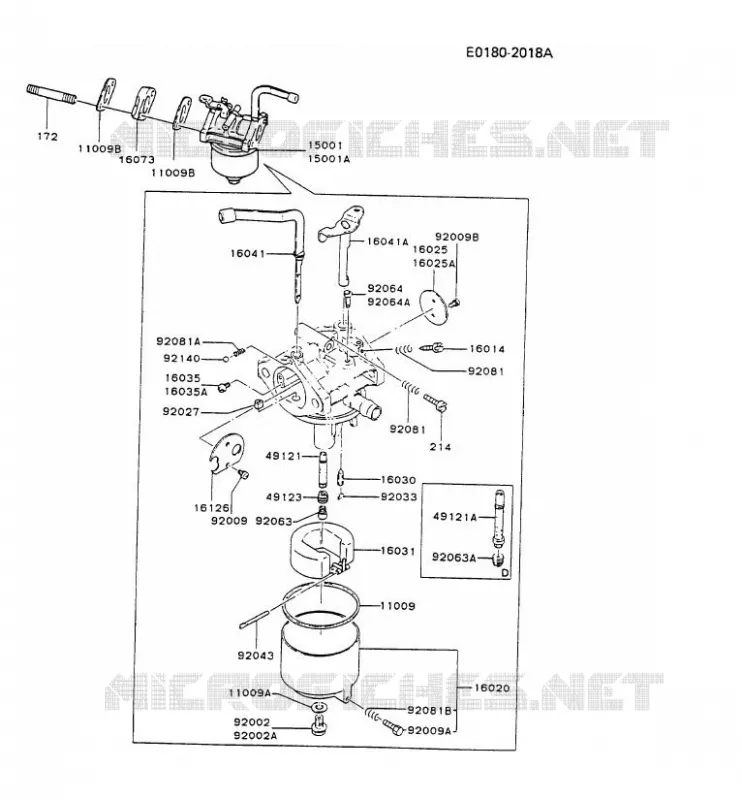 CARBURATEUR Kawasaki Petits Moteurs FG FG300D FG MOTORS  FG300D-CS05