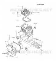 CULASSE/CARTER MOTEUR pour Kawasaki FG MOTORS