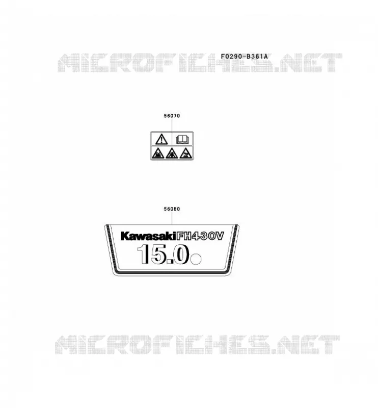 LABEL Kawasaki Petits Moteurs FH FH430V FH MOTORS  FH430V-CS54