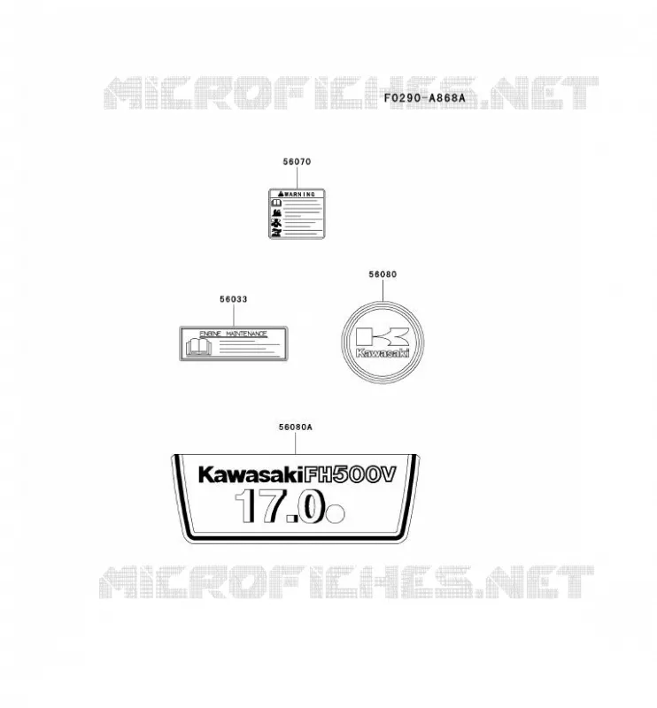 LABEL Kawasaki Petits Moteurs FH FH500V FH MOTORS  FH500V-AS00