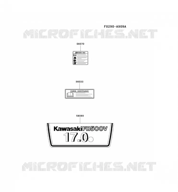 LABEL Kawasaki Petits Moteurs FH FH500V FH MOTORS  FH500V-AS24