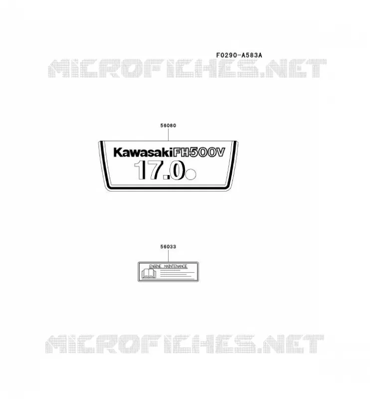 LABEL Kawasaki Petits Moteurs FH FH500V FH MOTORS  FH500V-FS10