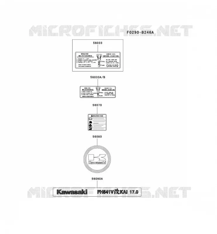 LABEL Kawasaki Petits Moteurs FH FH541V FH MOTORS  FH541V-AS32