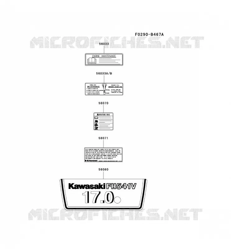 LABEL Kawasaki Petits Moteurs FH FH541V FH MOTORS  FH541V-BS10