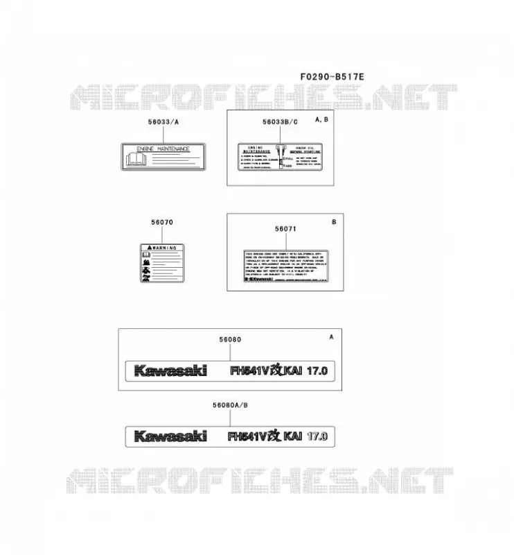 LABEL Kawasaki Petits Moteurs FH FH541V FH MOTORS  FH541V-BS45