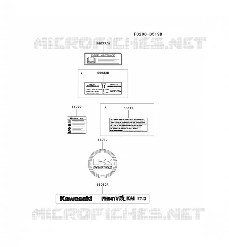 LABEL Kawasaki Petits Moteurs FH FH541V FH MOTORS  FH541V-BS46