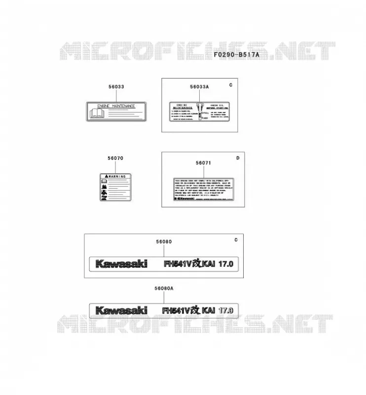 LABEL Kawasaki Petits Moteurs FH FH541V FH MOTORS  FH541V-ES24