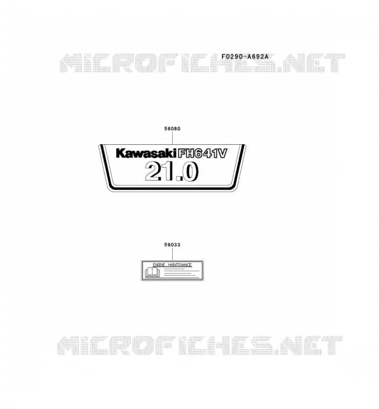 LABEL Kawasaki Petits Moteurs FH FH641V FH MOTORS  FH641V-AS10