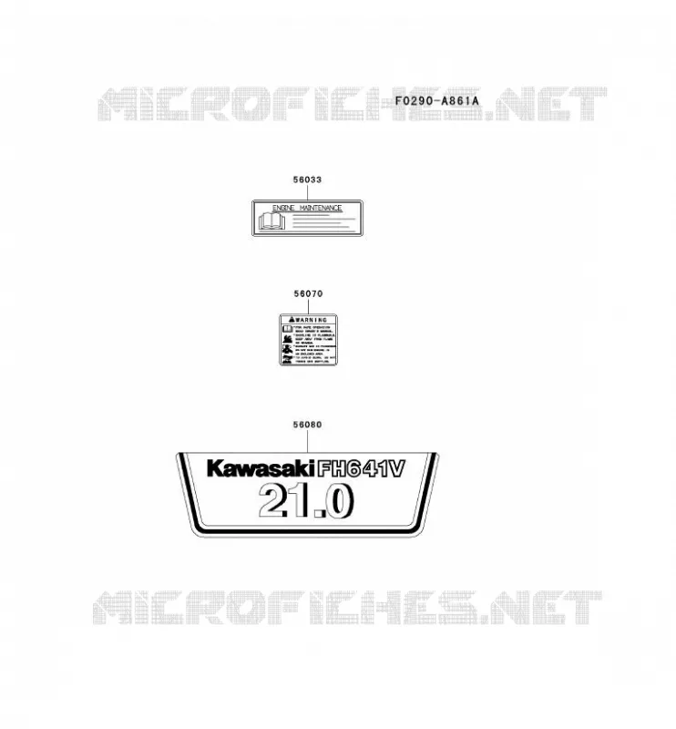 LABEL Kawasaki Petits Moteurs FH FH641V FH MOTORS  FH641V-AS13
