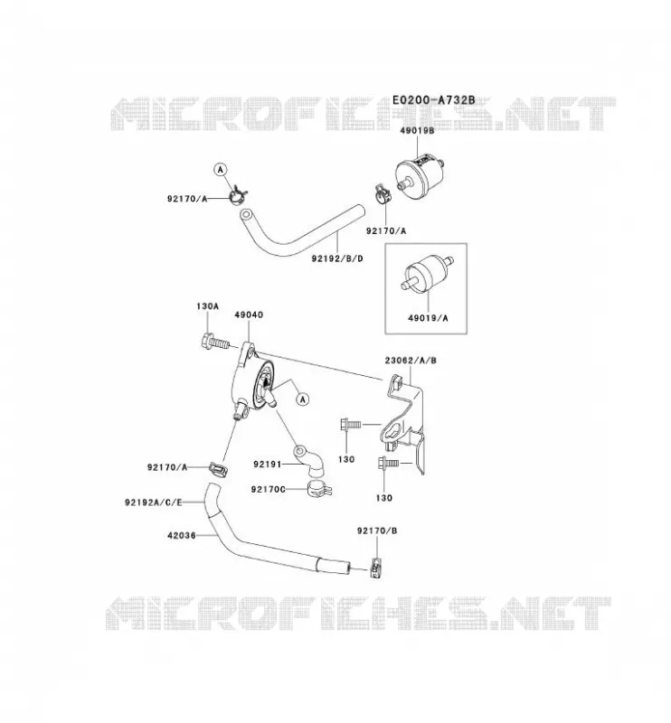 RESERVOIR CARBURANT/ROBINET Kawasaki Petits Moteurs FH FH641V FH MOTORS  FH641V-CS28