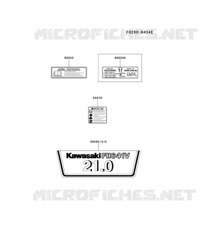 LABEL Kawasaki Petits Moteurs FH FH641V FH MOTORS  FH641V-ES05
