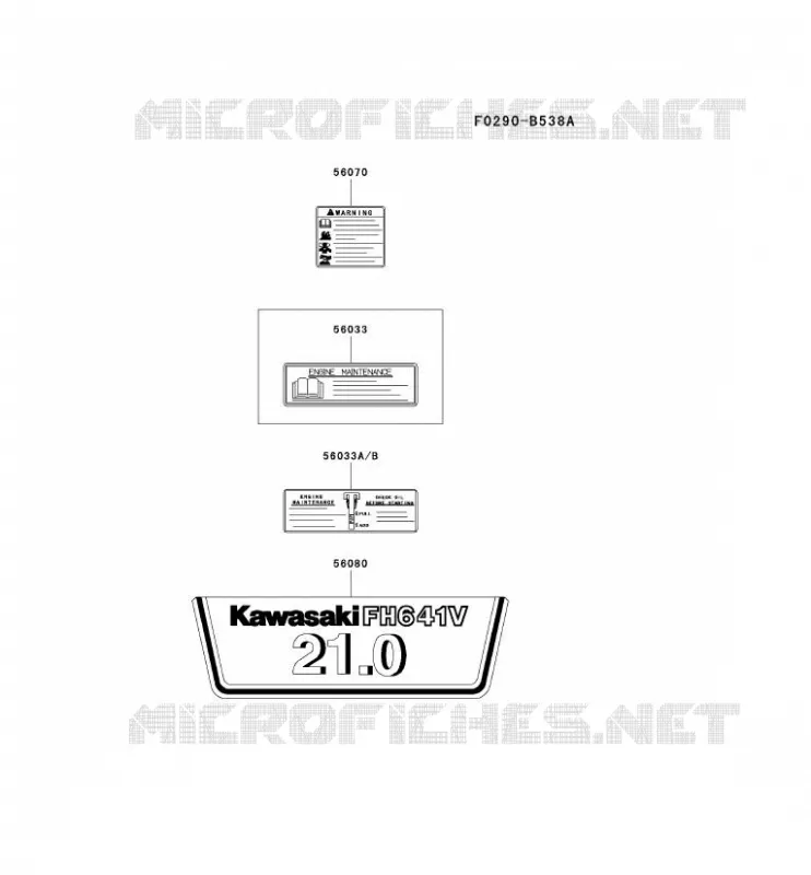 LABEL Kawasaki Petits Moteurs FH FH641V FH MOTORS  FH641V-FS21
