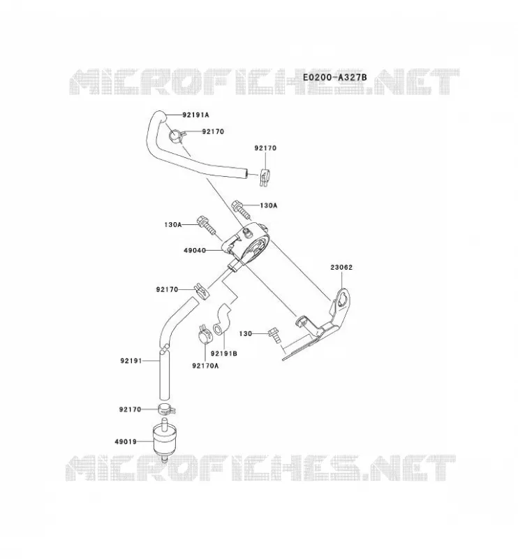 RESERVOIR CARBURANT/ROBINET Kawasaki Petits Moteurs FH FH680D FH MOTORS  FH680D-AS08