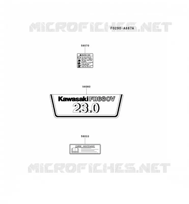 LABEL Kawasaki Petits Moteurs FH FH680V FH MOTORS  FH680V-AS09