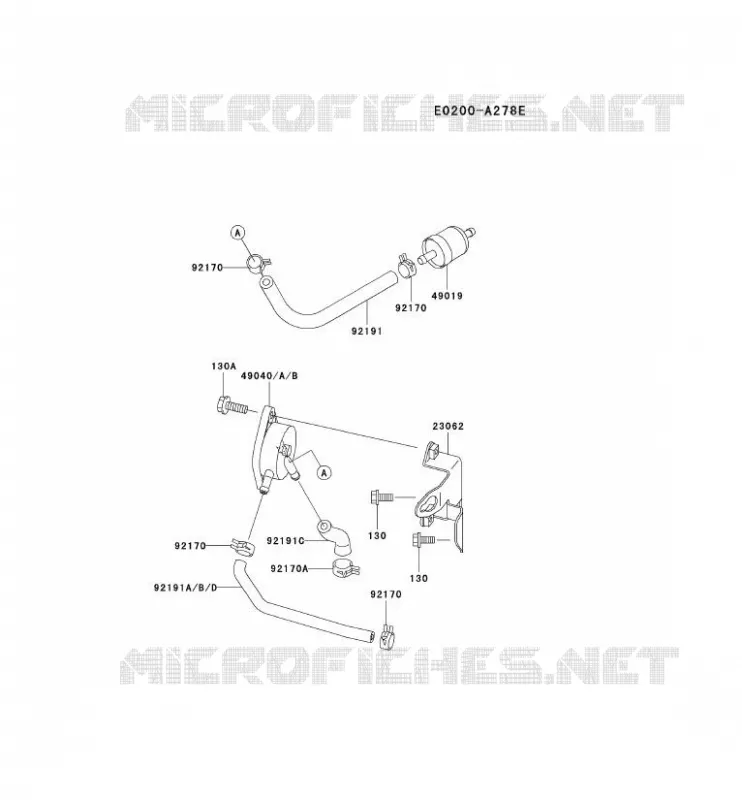 RESERVOIR CARBURANT/ROBINET Kawasaki Petits Moteurs FH FH680V FH MOTORS  FH680V-AS09