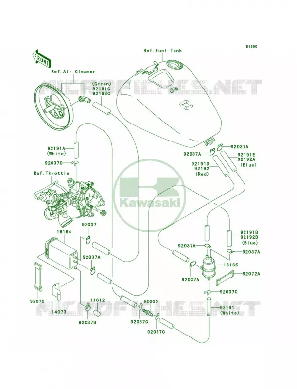 Fuel Evaporative SystemCA Kawasaki MOTOS 1500 2007 Vulcan 1500 Classic  VN1500N7F
