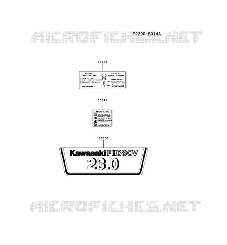LABEL Kawasaki Petits Moteurs FH FH680V FH MOTORS  FH680V-AS25