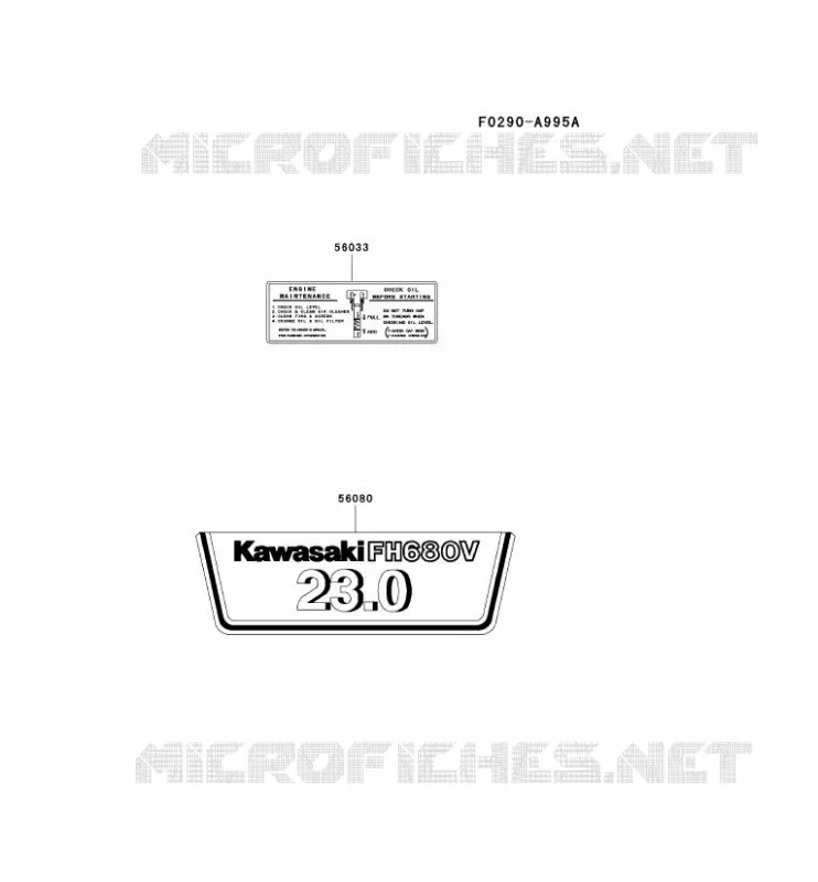 LABEL Kawasaki Petits Moteurs FH FH680V FH MOTORS  FH680V-AS26
