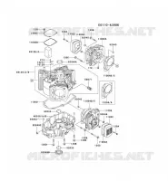 CULASSE/CARTER MOTEUR pour Kawasaki FH MOTORS