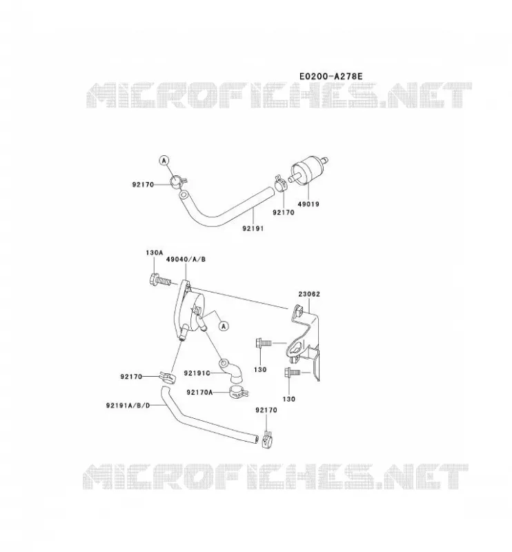 RESERVOIR CARBURANT/ROBINET Kawasaki Petits Moteurs FH FH680V FH MOTORS  FH680V-CS09