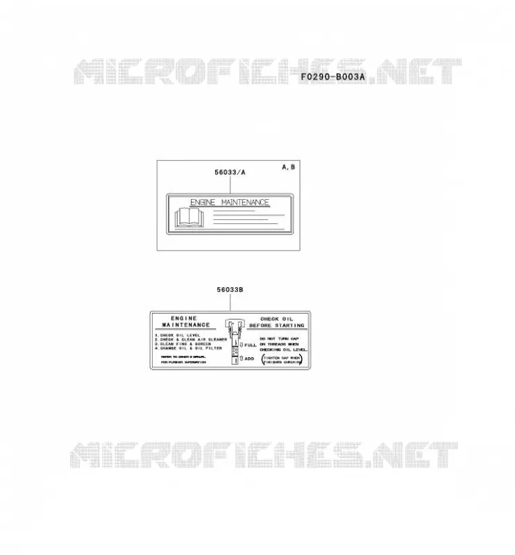LABEL Kawasaki Petits Moteurs FH FH680V FH MOTORS  FH680V-CS11