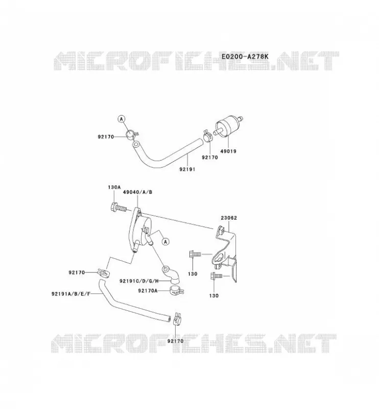RESERVOIR CARBURANT/ROBINET Kawasaki Petits Moteurs FH FH680V FH MOTORS  FH680V-CS12