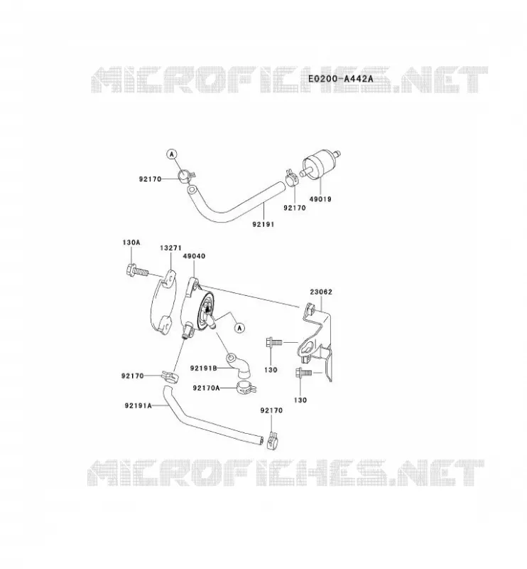 RESERVOIR CARBURANT/ROBINET Kawasaki Petits Moteurs FH FH680V FH MOTORS  FH680V-CS21