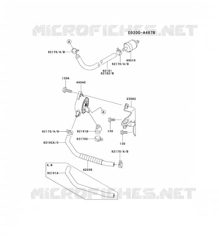 RESERVOIR CARBURANT/ROBINET Kawasaki Petits Moteurs FH FH680V FH MOTORS  FH680V-CS22