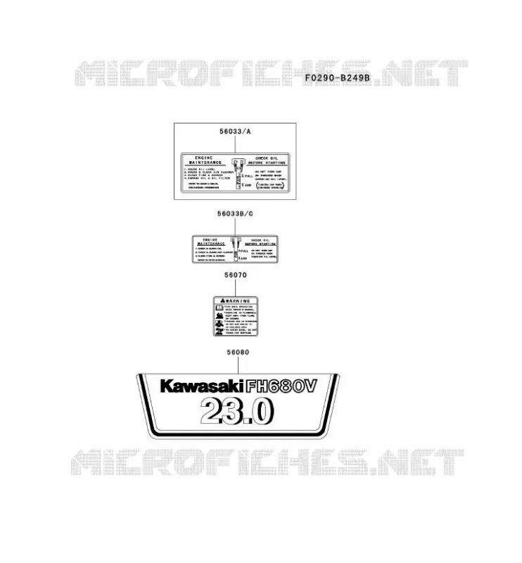 LABEL Kawasaki Petits Moteurs FH FH680V FH MOTORS  FH680V-CS28