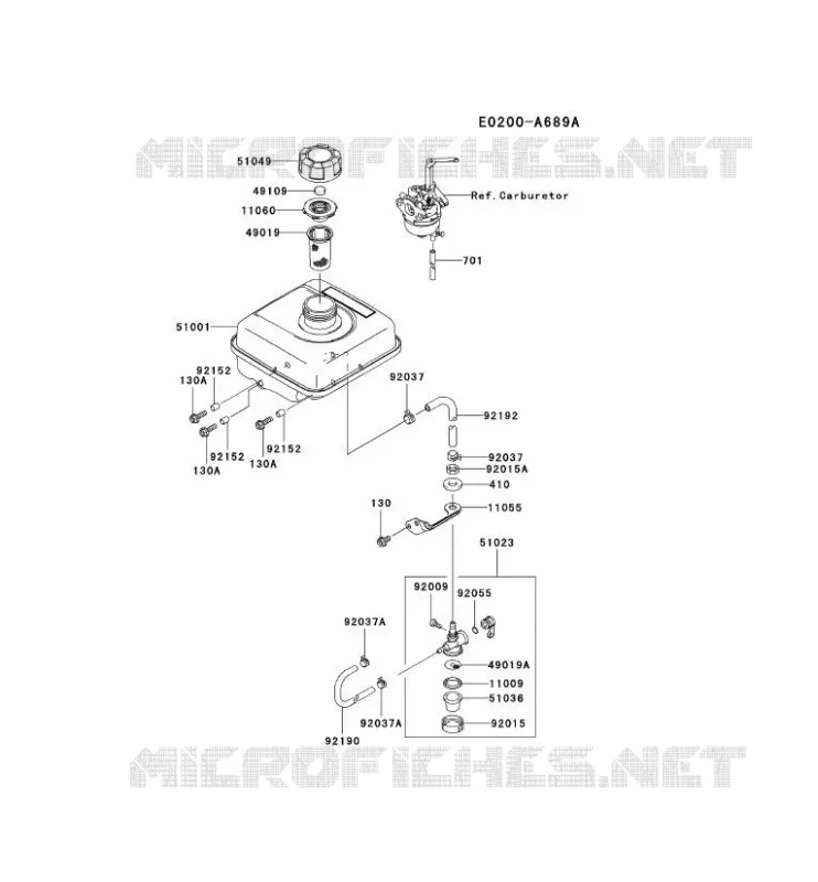 RESERVOIR/ROBINET Kawasaki Petits Moteurs FJ FJ100D FJ MOTORS  FJ100D-CS57