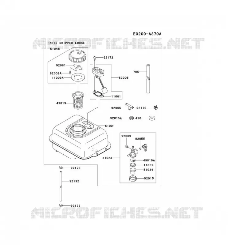 RESERVOIR/ROBINET Kawasaki Petits Moteurs FJ FJ100D FJ MOTORS  FJ100D-KG81